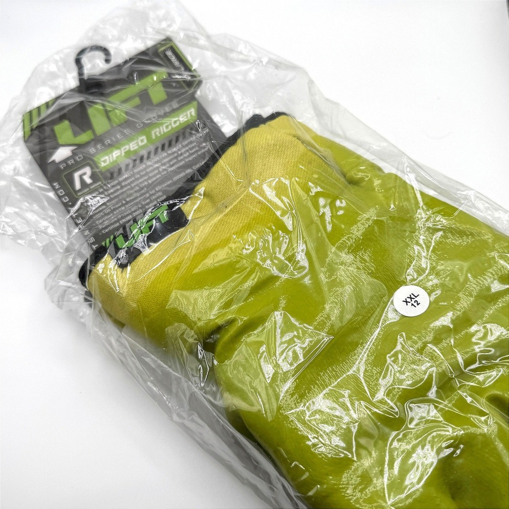 LIFT Safety Pro Series Dipped Rigger Gloves NEW XXL Green Nitrile Impact Work